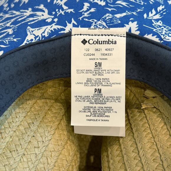 Columbia PFG Hat Cowboy Straw S/M Wide Brim Sun Protection Fishing Outdoors NWT - Picture 7 of 12